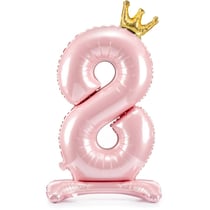Ballon Debout - Chiffre 8 Rose