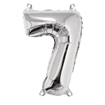 Ballon Chiffre 7, 40cm, 1pce. , argent