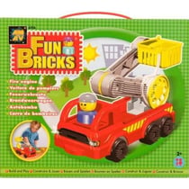 Coffret fun bricks voiture de pompiers - jeu de construction avec picots - 6226
