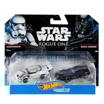 Pack de 2 vehicules star wars stormtrooper et death trooper - hot wheels rogue one - mattel - dxp95