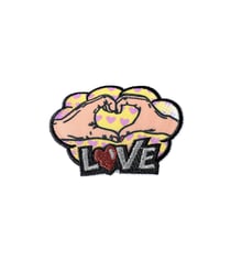 Ecusson thermocollant pop art love 6,3cm x 4cm