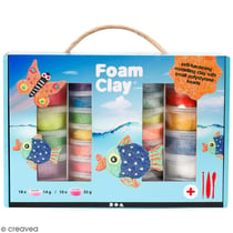 Kit modelage pâte Foam clay - 31 pcs