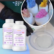 5 KG PURE MOLD 10 Shore A CAOUTCHOUC SILICONE LIQUIDE TRANSLUCIDE ET RAPIDE