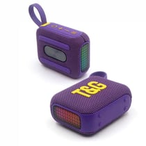 Enceinte Bluetooth Stéréo Sans Fil Bass RGB Lumière TWS Appels Mains Libres Violet 2 YONIS
