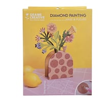 Kit Diamond painting - vase rose et fleurs
