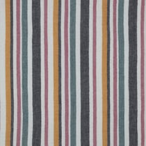 Tissu Double Gaze fil teinté Rayures noir et rose sur fond Blanc