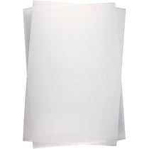 Feuilles de plastique thermorétractable, feuille 20x30 cm, ép. 0,3 mm, transparent mat, 100 flles/ 1 Pq.