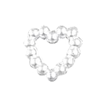 Coeur acrylique en perles, 1cm, 48 pièces