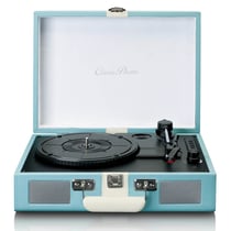 Platine Vinyle Malette Lenco TT-110BUWH - Bluetooth - 2 enceintes intégrées - Bleu et Blanc