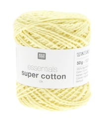 Coton à tricoter ou crocheter Essentials Super Cotton DK - Rico Design 13 Jaune
