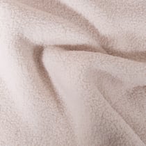 Tissu Bouclette Teddy envers Polaire uni Ecru