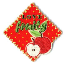 Ecusson thermocollant Love fruits 5x5cm