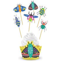 Set de 12 Décorations Cupcakes Insectes Party