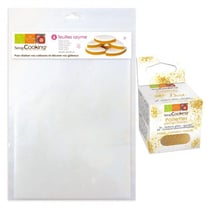 6 Feuilles Azyme pour pâtisserie + paillettes dorées