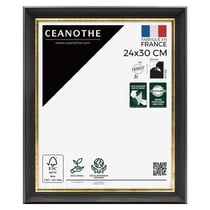 Cadre photo Pandore noir doré 24x30 cm