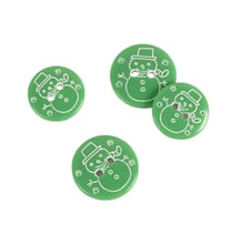 Bouton 2 trous bonhomme vert sapin