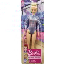 Coffret gymnastique : 2 massues et 1 ruban avec poupée barbie - poupée mannequin - mattel - gtn65