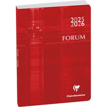 Agenda - 2025/2026 - Scolaire - Rouge - 1page par jour - Septembre à septembre - Forum Metric