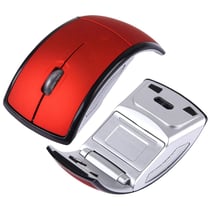 Souris Sans Fil Ergonomique 2.4GHz 1600dpi Pour PC Et Notebook Rouge YONIS