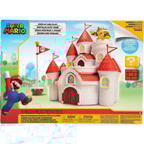 Coffret grand chateau princesse peach royaume du champignon + figurine bowser - 16 pieces - nintendo - super mario jakks