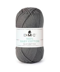 Coton à tricoter 100% Baby Cotton - DMC - certifié Oeko-Tex 774 Gris