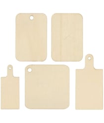 Planches à découper miniatures - 5 pcs - Rico Design Bois