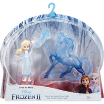 Coffret reine des neiges ii : poupée elsa et cheval nokk + 1 accessoire - disney frozen mini poupées - hasbro - e6857