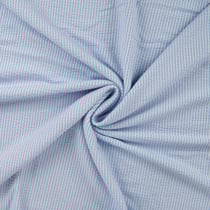 Tissu Jersey Seersucker rayé Bleu - Au mètre