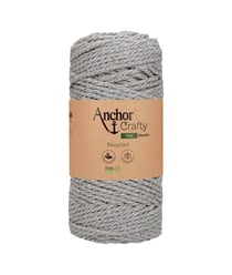 Corde de Coton Recyclé Macramé Anchor Crafty Fine Metallic - 250gr - Anchor Gris