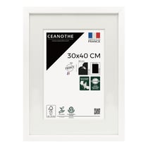 Cadre photo 30x40 cm Milan blanc  avec passe-partout 20x30 cm