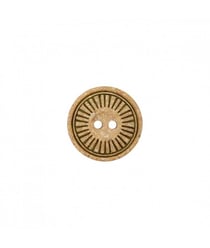 Bouton polyester et bois 2 trous 23mm - Prym Olive Clair vert