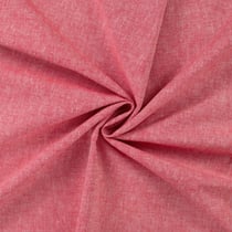 Tissu Lin Coton uni Rouge chiné