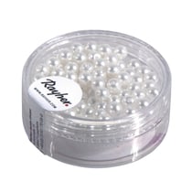 Renaissance Perles en verre, dépolies, 4, blanc neige, boîte 85 pces