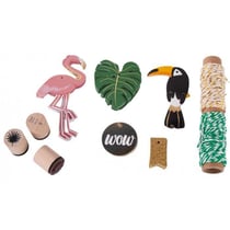 Kit décoration de cadeau - Tropical