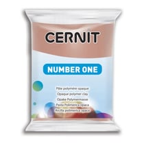 Pâte polymère - Opaque - A cuire - Pâte à modeler - Taupe - Bloc de 56g - Cernit - Number one