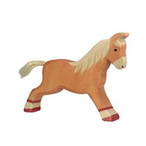 Figurine Holtztiger Cheval marchant - Marron clair
