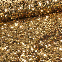 Tissu Sequins épais extensible Or