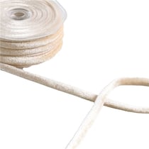 Bobine 10m cordon velours écru 8mm