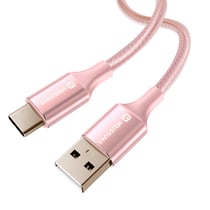Swissten Câble USB vers USB-C Design Tressé Anti-nœud Rose
