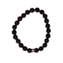Bracelet Onyx Perles rondes 8 mm - Omsaé