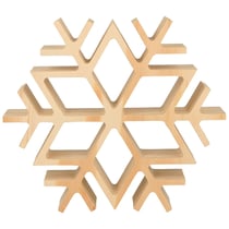 Décoration en bois - Flocon - 17 x 20 x 4 cm
