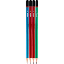 Lot de 4 crayons graphite - HB - Scolaire - Dessin - Corps en bois - Rotring