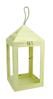 Lanterne en bois 15 x 15 x 30 cm