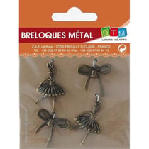 Graine Créative - Breloque en métal Danseuse Bronze