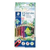 12 crayons de couleur - Fabriqués en bois recyclé -  Staedtler - Noris Colour 185
