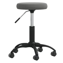 Chaise fauteuil siège pivotante de bureau informatique étude foncé velours gris 02_0024131