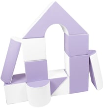 Set de 11 blocs en mousse blanc lilas - Velinda - Gris
