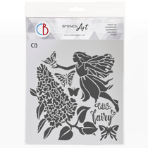 Pochoir plastique souple réutilisable 24 x 22 cm Ciao Bella FAIRY SPRING 024
