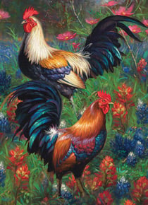 Puzzle 1000 pièces - Roosters - Cobble Hill