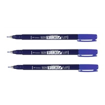 Lot de 3 feutres pinceaux TOMBOW Fudenosuke Color - Pointe dure - Bleu
